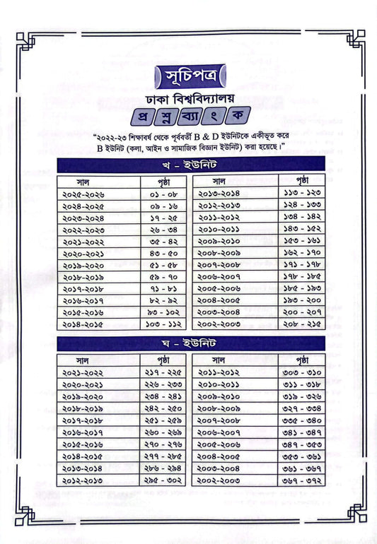 ঢাকা বিশ্ববিদ্যালয় B Unit